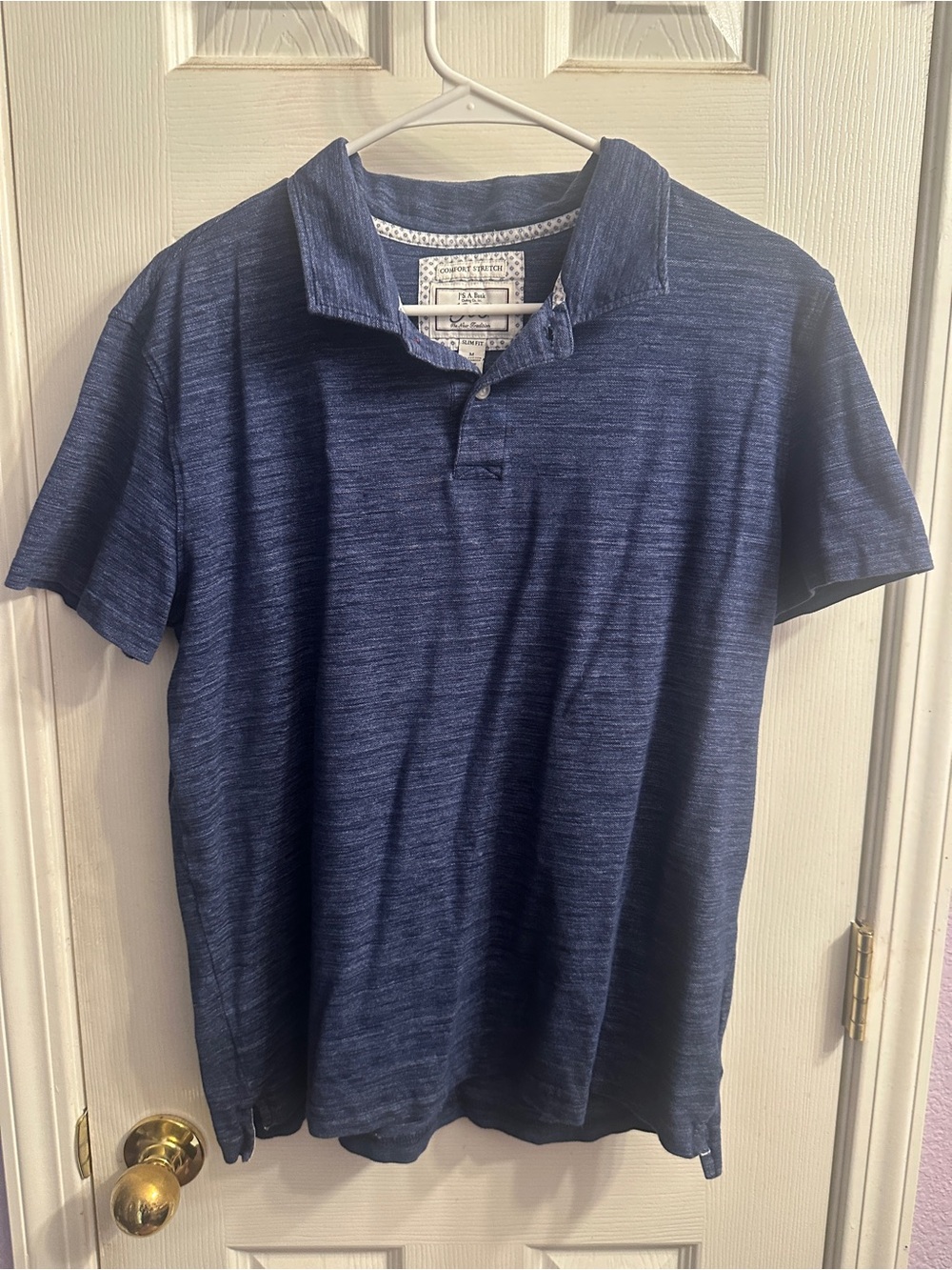 Jos. A. Bank Men’s Navy Blue Short Sleeve Slim Fit Shirt